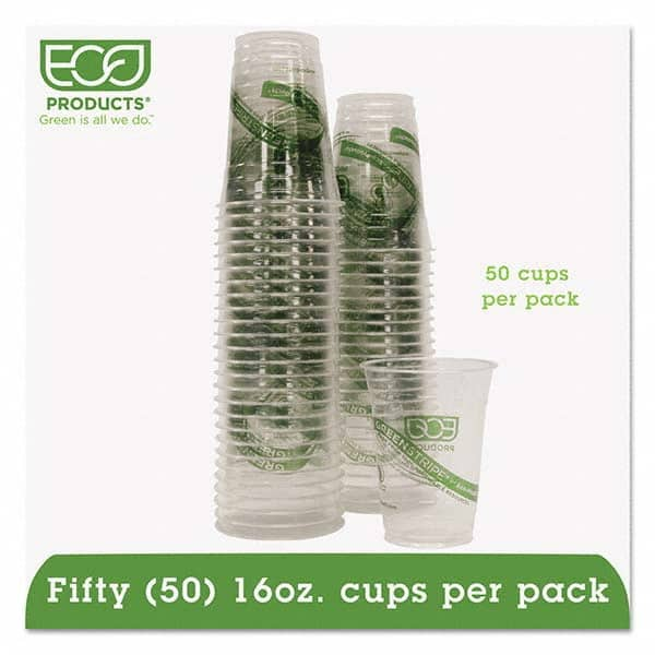 ECO PRODUCTS - GreenStripe Renewable/Compostable Cold Cups Convenience Pack, 16 oz, 50/PK - Eagle Tool & Supply