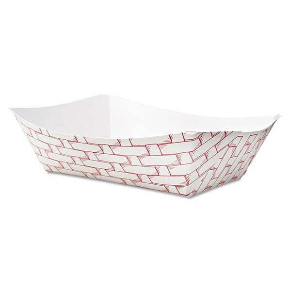 Boardwalk - Paper Food Baskets, 3lb Capacity, Red/White, 500/Carton - Eagle Tool & Supply