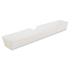 SCT - Hot Dog Tray, White, 10-1/4 x 1 1/2 x 1 1/4, Paperboard, 500/Carton - Exact Industrial Supply