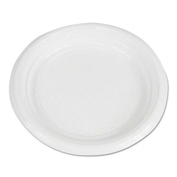 Boardwalk - Hi-Impact Plastic Dinnerware, Plate, 6" Diam, White, 1000/Carton - Eagle Tool & Supply