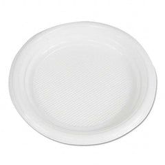 Boardwalk - Hi-Impact Plastic Dinnerware, Plate, 6" Diam, White, 1000/Carton - Eagle Tool & Supply