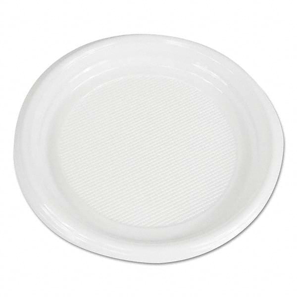 Boardwalk - Hi-Impact Plastic Dinnerware, Plate, 9" Diam, White, 500/Carton - Eagle Tool & Supply