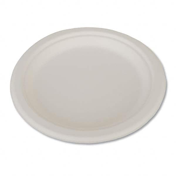 SCT - ChampWare Heavyweight Bagasse Dinnerware, Plate, 9", White, 500/Carton - Eagle Tool & Supply