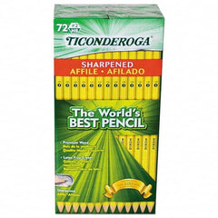 TICONDEROGA - Pens & Pencils Type: Pencil Color: Black - Eagle Tool & Supply