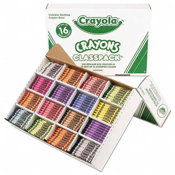 Crayola - Markers & Paintsticks Type: All Purpose Wax Crayon Color: Assorted - Eagle Tool & Supply