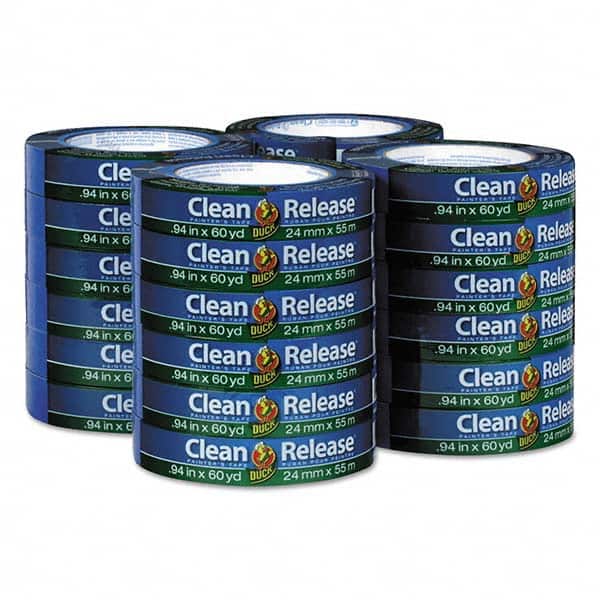 Duck - 15/16" Wide x 60 Yd Long x 5.3 mil Blue Crepe Paper Painter's Tape - Eagle Tool & Supply