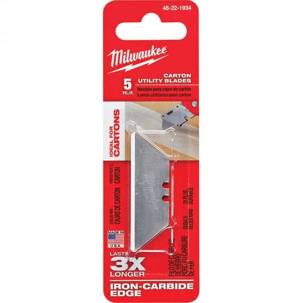 Milwaukee Tool - Knife Blades Type: Utility Knife Blade Material: Carbon Steel - Eagle Tool & Supply