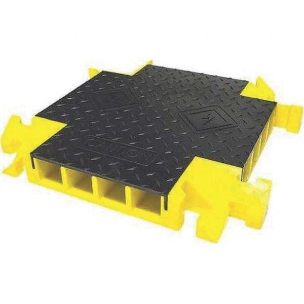 Checkers - On Floor Cable Covers Cover Material: Polyurethane Number of Channels: 4 - Eagle Tool & Supply