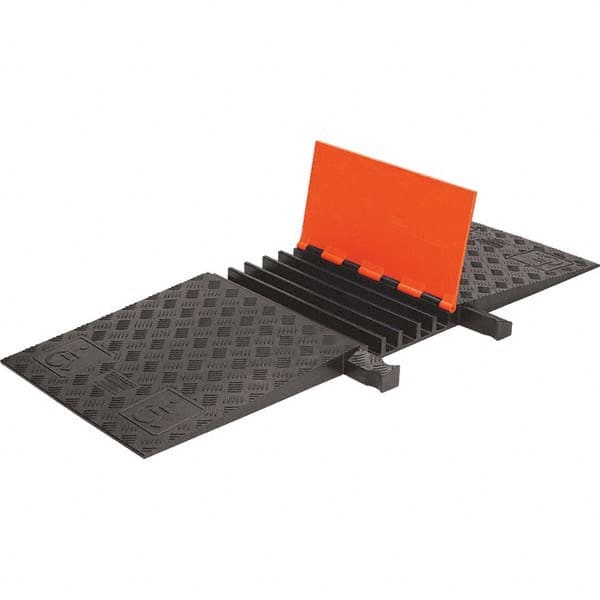 Checkers - On Floor Cable Covers Cover Material: Polyurethane Number of Channels: 5 - Eagle Tool & Supply