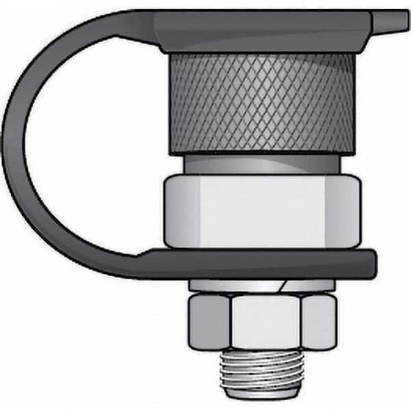 Checkers - Flag Pole Accessories Type: Warning Whip Female QD Base Mount Material: Steel; Rubber - Eagle Tool & Supply