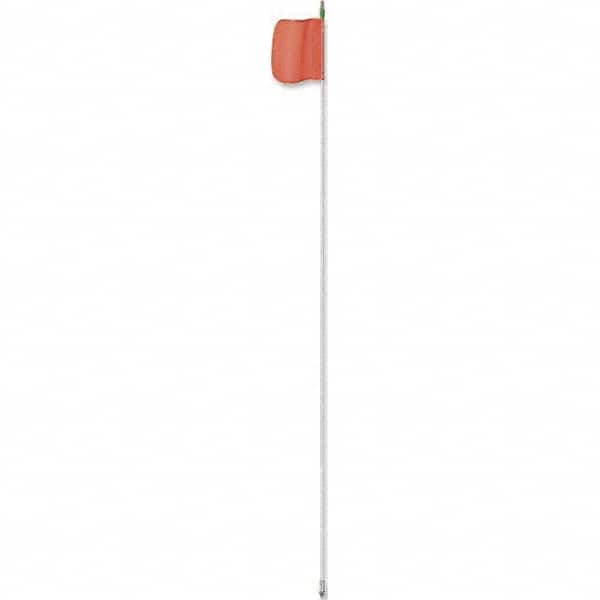 Checkers - Marking Flags Type: Warning Whip Flag w/Light Message or Pattern: Solid Color - Eagle Tool & Supply