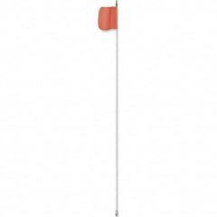 Checkers - Marking Flags Type: Warning Whip Flag w/Light Message or Pattern: Solid Color - Eagle Tool & Supply