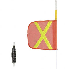 Checkers - Marking Flags Type: Warning Whip Flag w/Light Message or Pattern: Reflective X - Eagle Tool & Supply