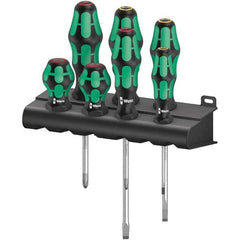 Wera - Screwdriver Sets Screwdriver Types Included: Phillips; Slotted Number of Pieces: 7 - Eagle Tool & Supply