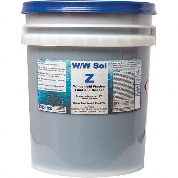 Detco - Automotive Cleaners & Degreaser Type: Windshield Washer Fluid Container Size: 5 Gal. - Eagle Tool & Supply