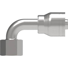 Eaton - Hydraulic Hose Fittings & Couplings Type: Female ORS Swivel Short Drop 90 Elbow Hose Diameter: 1 (Inch) - Eagle Tool & Supply