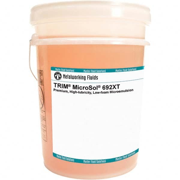 Master Fluid Solutions - TRIM MicroSol 692XT 5 Gal Pail Cutting, Drilling, Sawing, Grinding, Tapping & Turning Fluid - Eagle Tool & Supply