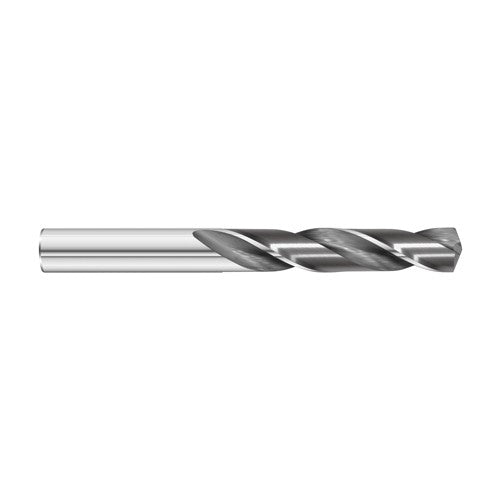 #43 Dia. × 0.089″ Shank × 1″ Flute Length × 2″ OAL, 7xD, 135°, Uncoated, 2xD Flute, External Coolant, Round Solid Carbide Drill - Eagle Tool & Supply