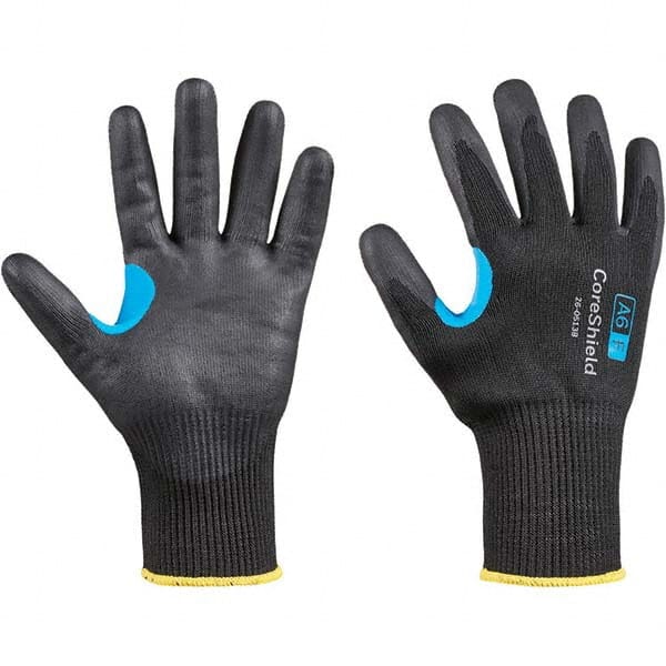 Honeywell - Size M (8), ANSI Cut Lvl A6, Puncture Lvl 1, Abrasion Lvl 6, Nitrile Coated Cut Resistant Gloves - Eagle Tool & Supply