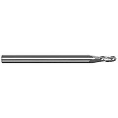 Harvey Tool - Ball End Mills; Mill Diameter (Inch): 1/16 ; Mill Diameter (Decimal Inch): 0.0620 ; Number of Flutes: 3 ; Length of Cut (Inch): 3/32 ; Length of Cut (Decimal Inch): 0.0930 ; Material: Solid Carbide - Exact Industrial Supply