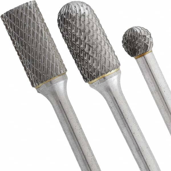 WALTER Surface Technologies - Burr Sets Head Shape: (2) Cylinder; (2) Cylinder w/Radius End; (2) Ball; (2) Cone w/Radius End Tooth Style: Double Cut - Eagle Tool & Supply