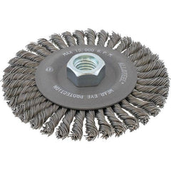 WALTER Surface Technologies - 5" OD, 5/8-11 Arbor Hole, Stringer Bead Steel Wheel Brush - Eagle Tool & Supply