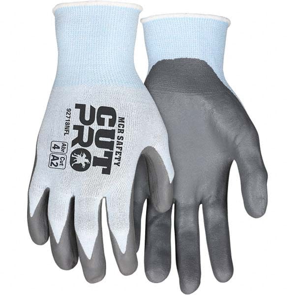 MCR Safety - Size S, ANSI Cut Lvl A2, Puncture Lvl 3, Abrasion Lvl 4, Foam Nitrile Coated Cut & Puncture Resistant Gloves - Eagle Tool & Supply