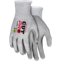MCR Safety - Size XL, ANSI Cut Lvl A6, Puncture Lvl 4, Abrasion Lvl 5, Polyurethane Coated Cut & Puncture Resistant Gloves - Eagle Tool & Supply