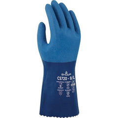 SHOWA - Chemical Resistant Gloves Material: Nitrile Size: Large - Eagle Tool & Supply