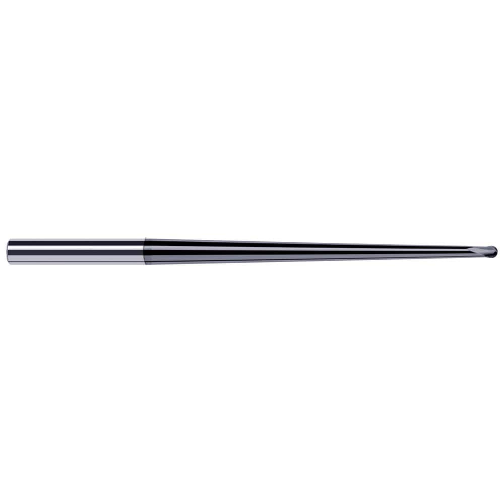 Harvey Tool - Ball End Mills; Mill Diameter (Inch): 1/16 ; Mill Diameter (Decimal Inch): 0.0620 ; Number of Flutes: 2 ; Length of Cut (Decimal Inch): 0.0500 ; Material: Solid Carbide ; Overall Length (Inch): 2-1/2 - Exact Industrial Supply