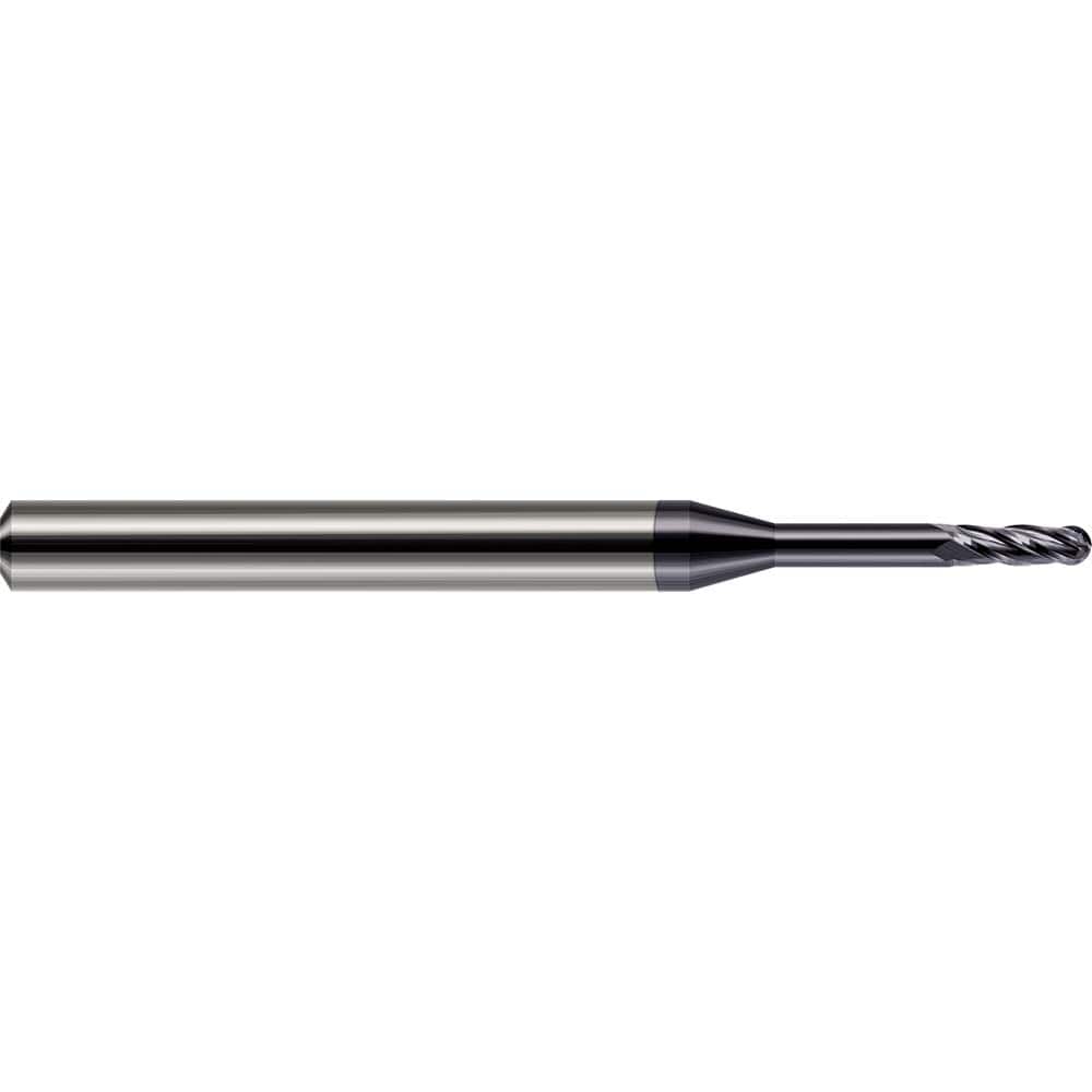 Harvey Tool - 1.9mm Diam, 0.225" LOC, 4 Flute Solid Carbide Ball End Mill - Exact Industrial Supply