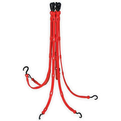 The Perfect Bungee - Stretch Tie Downs Type: FlexWeb Tie Down End Type: Molded in Hook & Safety Clasp; Molded Nylon Hook End; Overmolded Nylon Hook End - Eagle Tool & Supply