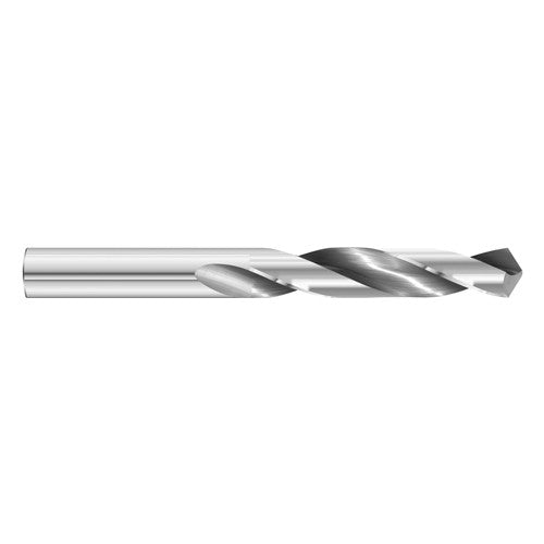 #41 Dia. × 0.096″ Shank × 1″ Flute Length × 2″ OAL, 7xD, 118°, Uncoated, 2xD Flute, External Coolant, Round Solid Carbide Drill - Eagle Tool & Supply