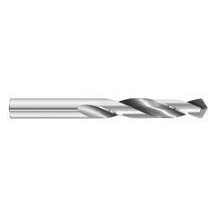 #40 Dia. × 0.098″ Shank × 1″ Flute Length × 2″ OAL, 7xD, 118°, Uncoated, 2xD Flute, External Coolant, Round Solid Carbide Drill - Eagle Tool & Supply