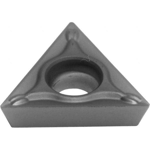 Sumitomo - TPMT21.51 ESU Grade AC5015S Carbide Turning Insert - TiAlSiN Finish, 60° Triangle, 1/4" Inscr Circle, 3/32" Thick, 0.0156" Corner Radius - Eagle Tool & Supply