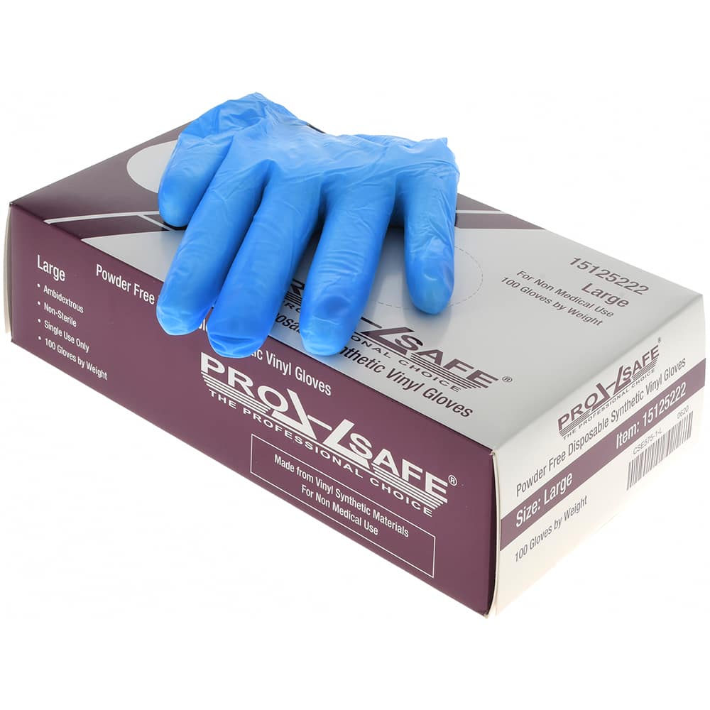 PRO-SAFE - Size L, 3 mil, Synthetic Hybrid Disposable Gloves - Eagle Tool & Supply