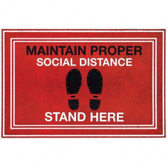 PRO-SAFE - 3' Long x 2' Wide Poly-Blended Carpet, Ribbed Entrance Matting - Eagle Tool & Supply