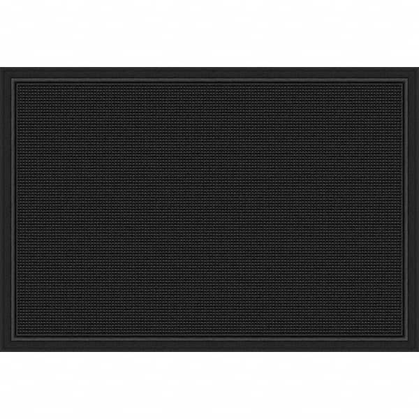 PRO-SAFE - 2.66' Long x 2' Wide Natural Rubber, Ribbed Entrance Matting - Eagle Tool & Supply