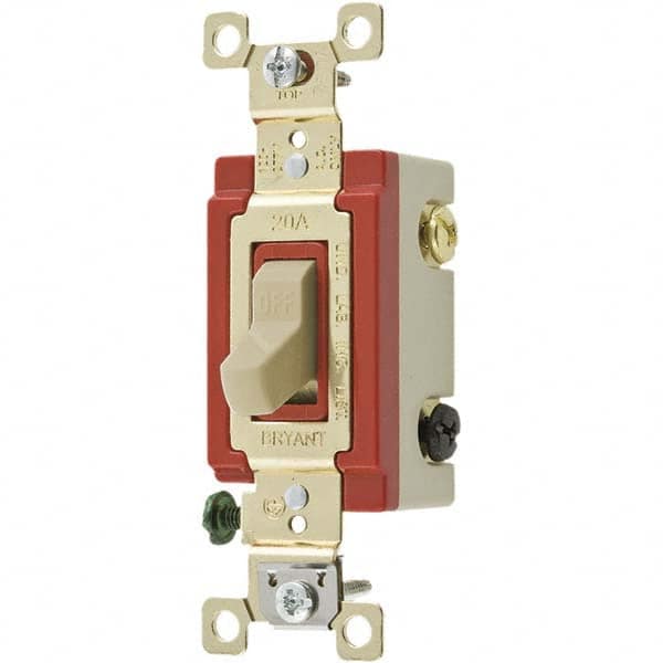 Bryant Electric - Wall & Dimmer Light Switches Switch Type: Three Way Switch Operation: Toggle - Eagle Tool & Supply