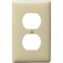 Wall Plates; Wall Plate Type: Outlet Wall Plates; Color: Ivory; Wall Plate Configuration: Duplex Outlet; Material: Thermoplastic; Shape: Rectangle; Wall Plate Size: Standard; Number of Gangs: 1; Overall Length (Inch): 4.6300; Overall Width (Decimal Inch):