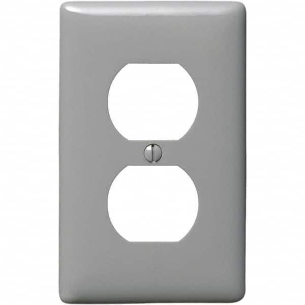 Wall Plates; Wall Plate Type: Outlet Wall Plates; Color: Gray; Wall Plate Configuration: Duplex Outlet; Material: Thermoplastic; Shape: Rectangle; Wall Plate Size: Standard; Number of Gangs: 1; Overall Length (Inch): 4.6300; Overall Width (Decimal Inch):