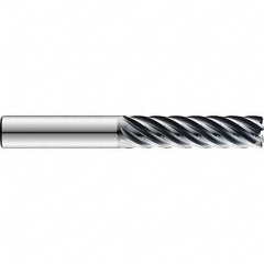 SGS - 6mm, 15mm LOC, 6mm Shank Diam, 63mm, 7 Flute Solid Carbide Square End Mill - Eagle Tool & Supply