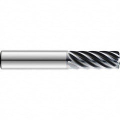 SGS - 1/4", 5/8" LOC, 1/4" Shank Diam, 2-1/2" OAL, 7 Flute Solid Carbide Square End Mill - Eagle Tool & Supply