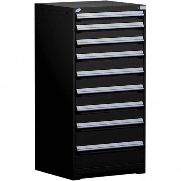 Rousseau Metal - 9 Drawer Black Steel Modular Storage Cabinet - Eagle Tool & Supply
