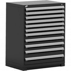 Rousseau Metal - 11 Drawer Black Steel Modular Storage Cabinet - Eagle Tool & Supply