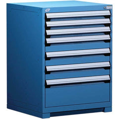 Rousseau Metal - 7 Drawer Avalanche Blue Steel Modular Storage Cabinet - Eagle Tool & Supply