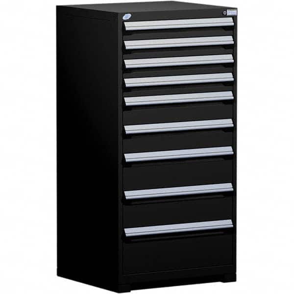 Rousseau Metal - 9 Drawer Black Steel Modular Storage Cabinet - Eagle Tool & Supply