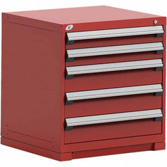 Rousseau Metal - 5 Drawer Flame Red Steel Modular Storage Cabinet - Eagle Tool & Supply
