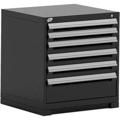Rousseau Metal - 6 Drawer Black Steel Modular Storage Cabinet - Eagle Tool & Supply