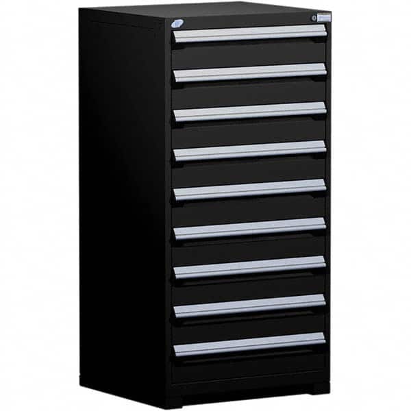 Rousseau Metal - 9 Drawer Black Steel Modular Storage Cabinet - Eagle Tool & Supply